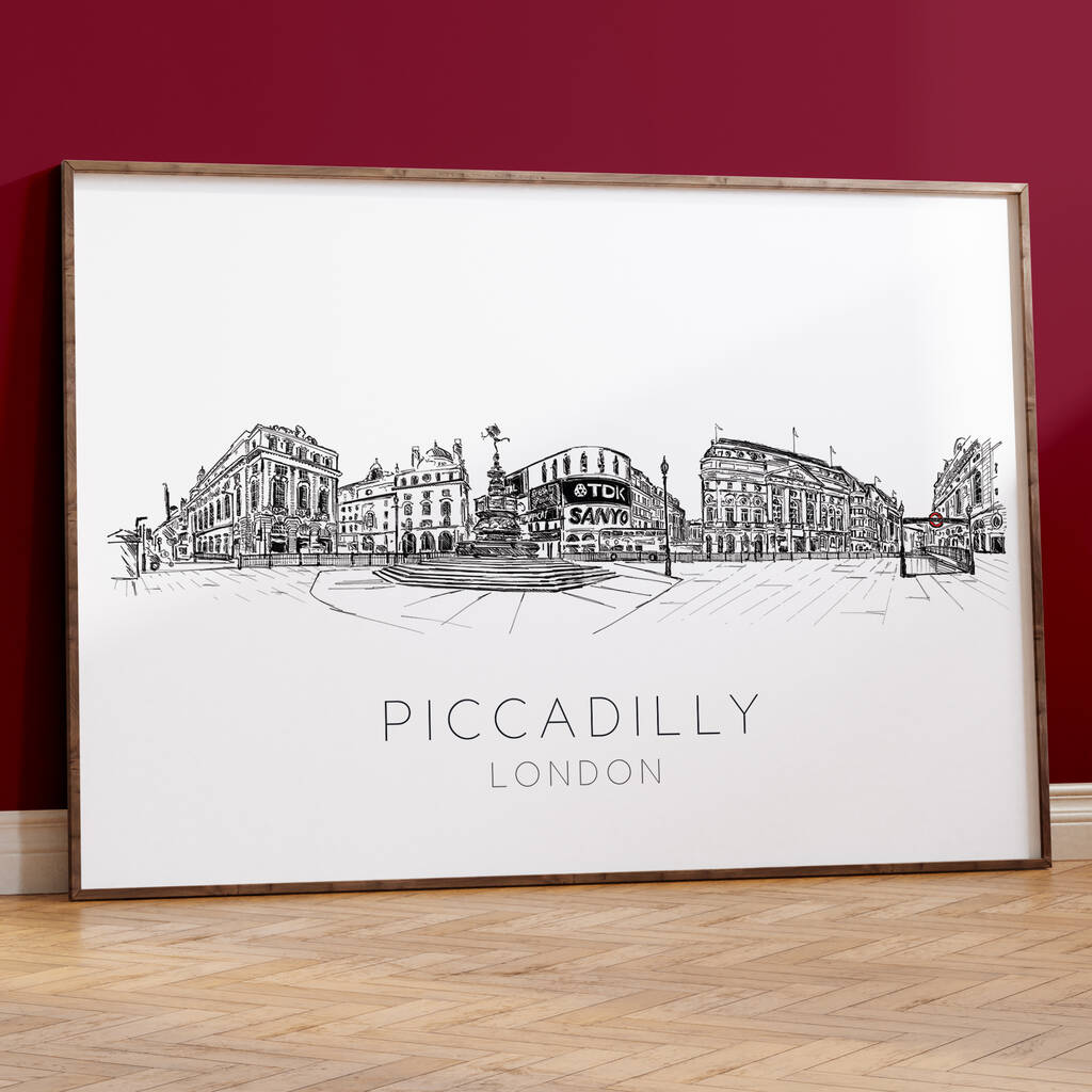 London Piccadilly Skyline Art Print, 1 of 7