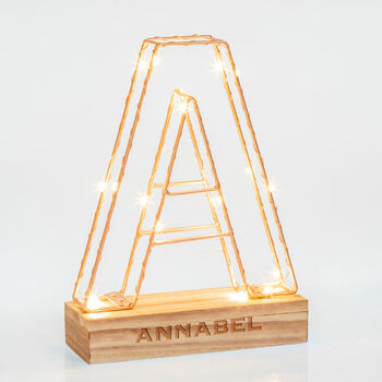 Personalised Wire Frame Light Up Letter, 3 of 4