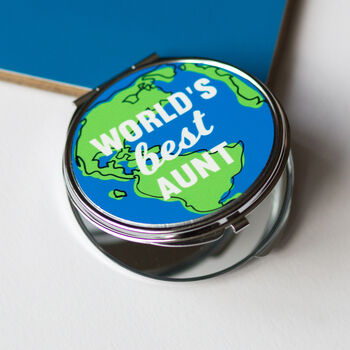 'World's Best Aunt' Compact Mirror, 2 of 6