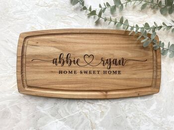 Engraved Couples Chopping Board Home Sweet Home, 3 of 7
