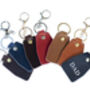 Handmade Personalised Leather Keyring Made In Britain Boxed, thumbnail 6 of 6