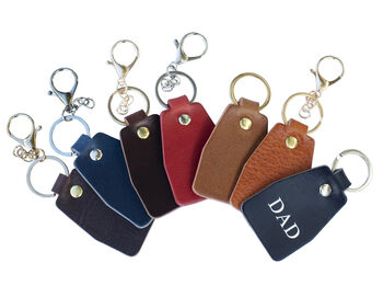 Handmade Personalised Leather Keyring Made In Britain Boxed, 6 of 6