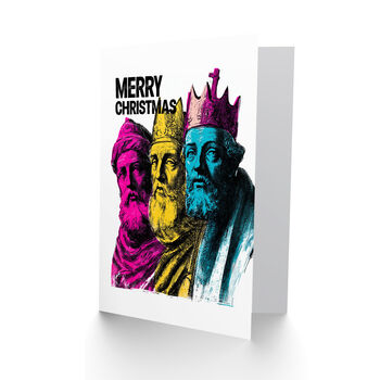 Three Wise Men Magi Kings Cmyk Pop Art Style Christmas Card, 2 of 6