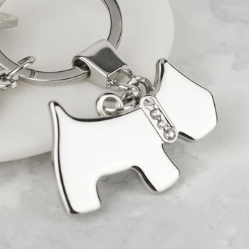 Personalised Diamanté Dog Keyring, 5 of 7