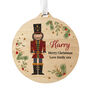 Personalised Christmas Nutcracker Wooden Bauble, thumbnail 5 of 5