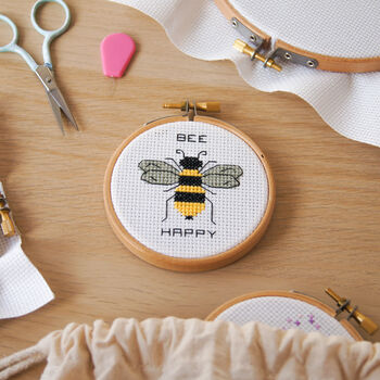 'Bee Happy' Mini Cross Stitch Kit, 4 of 4