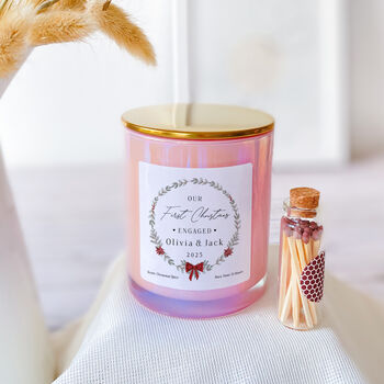 Our First Christmas Engaged Candle Gift, 9 of 10