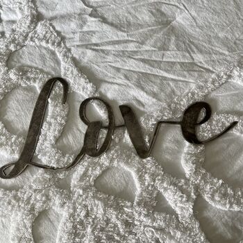 'Love' Metal Word Sign Wall Art Decoration, 4 of 5