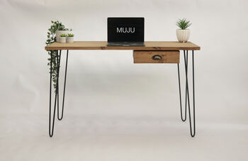 Martha Desk Vintage Desk With Hairpin Legs, 2 of 10
