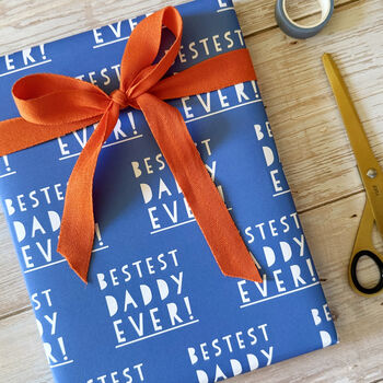 Bestest Daddy Ever, Cute Father's Day Wrapping Paper, 4 of 7
