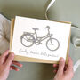 Personalised Papercut Bicycle Mother's Day Card, thumbnail 3 of 5