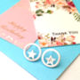 Sterling Silver Initial Star Earrings, thumbnail 2 of 7