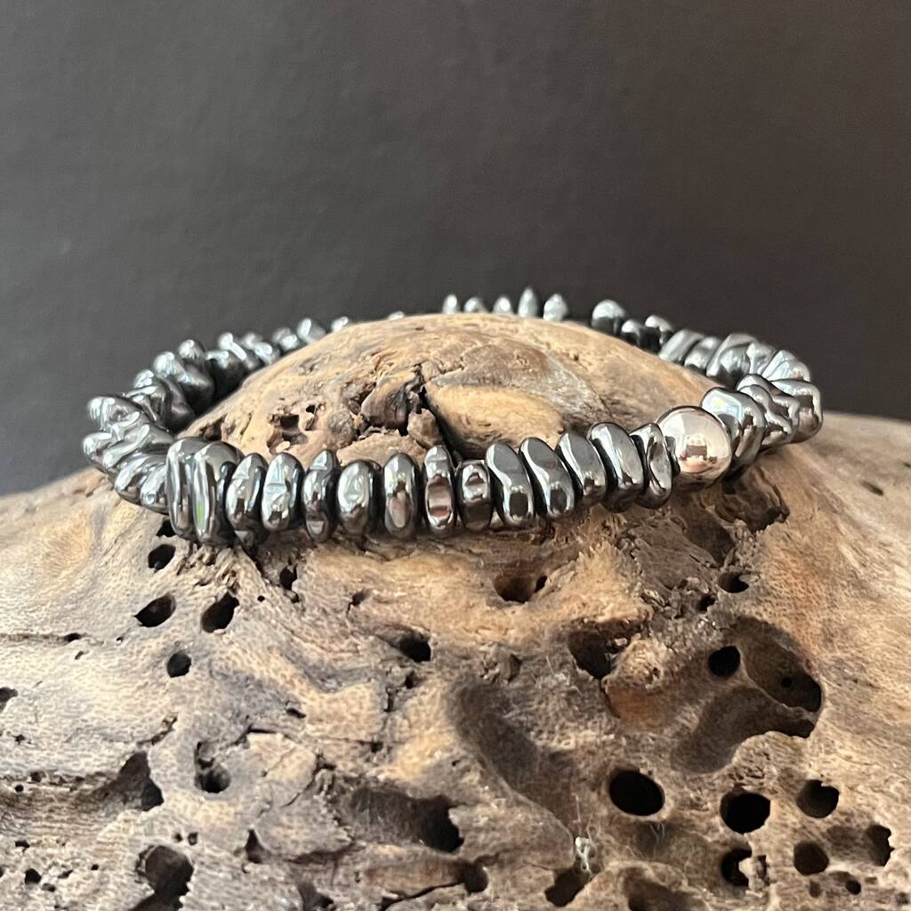 Beaded Natural Stone Bracelet Gift For Him, 1 of 3