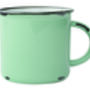 Tinware Mug Pea Green Set Of Four, thumbnail 2 of 2
