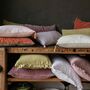 Misi Washed Coral Velvet Cushion, thumbnail 4 of 7