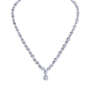 Mansfield Rhodium Plated Statement Necklace, 2 of 6