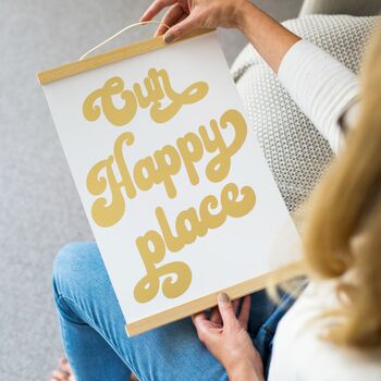 Gold Foil 'Our Happy Place' Art Print, 5 of 5