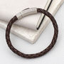 Personalised Hexagonal Clasp Leather Bracelet, thumbnail 3 of 8