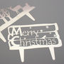 Set Of Three Metal Christmas Cake Decorations, thumbnail 4 of 4