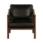 Norman Black Leather Armchair, thumbnail 3 of 6