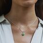 Green Chrysoprase Healing Stone Necklace, Happiness, thumbnail 3 of 10