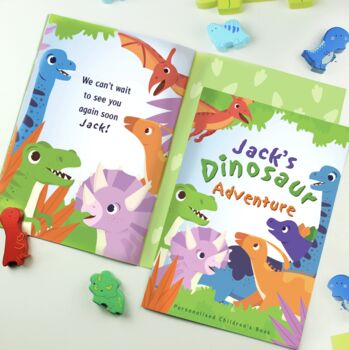 Personalised Dinosaur Adventure Story Book, 2 of 9