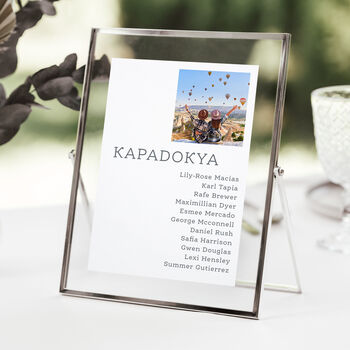 Destination Photo Wedding Table Plan Cards, 4 of 7