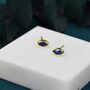 Sterling Silver Sapphire Blue Marquise Stud Earrings, thumbnail 5 of 12