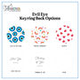 Personalised Evil Eye Keyring. Spiritual Protection You Can Carry, thumbnail 2 of 2