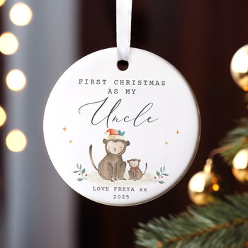 Personalised First Christmas As Nanny Grandad Ornament, 6 of 11