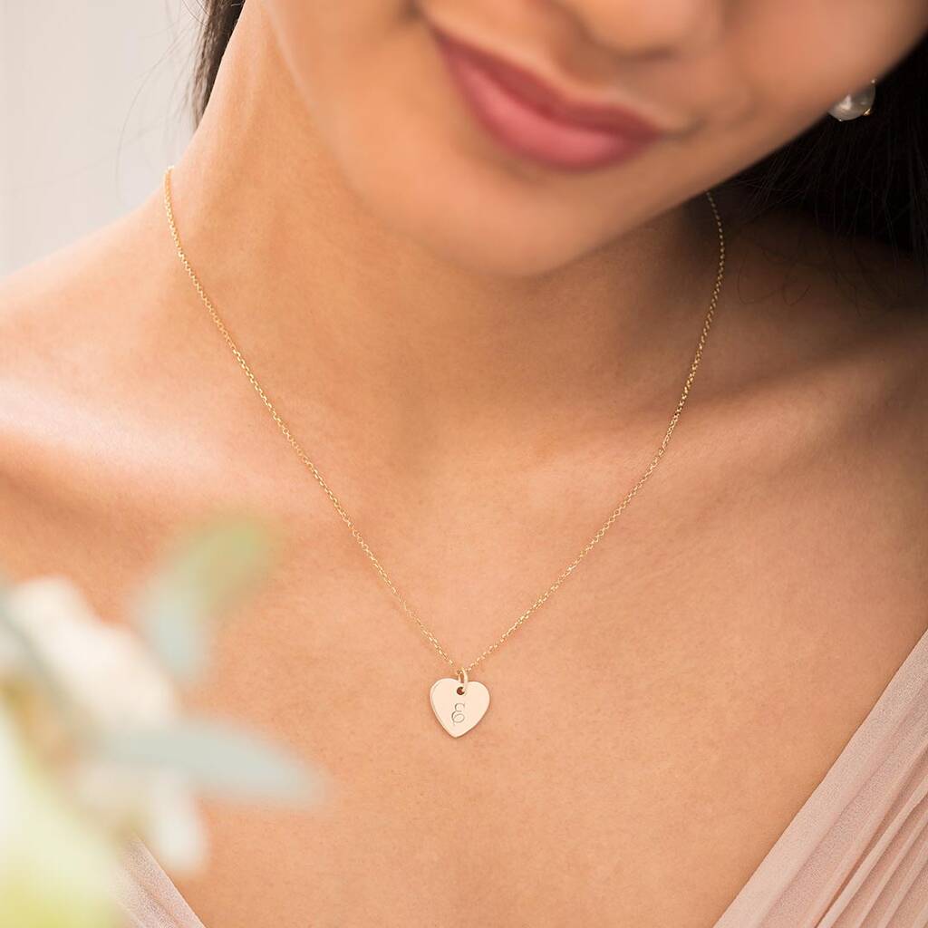 Personalized Initials Split Heart Necklace | My Little Necklace