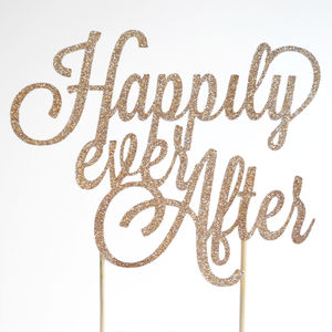 Wedding Cake Toppers And Decorations Notonthehighstreet Hily Ever After Wedding Cake Topper