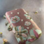 Peony Pink Floral Handcrafted Rectangular Clutch, thumbnail 4 of 4