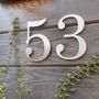 Contemporary Century Stainless Steel House Number, thumbnail 1 of 12