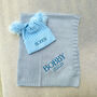 Personalised Blue Knit Baby Blanket, thumbnail 5 of 5