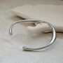 Organically Shaped Bangle Silver, thumbnail 1 of 7