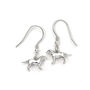 Sterling Silver Labrador Hoop Or Hook 3D Earrings, thumbnail 4 of 7