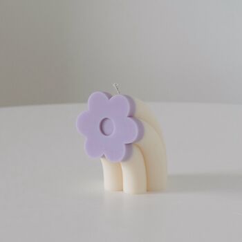 Pastel Rainbow Flower Candle, 2 of 6