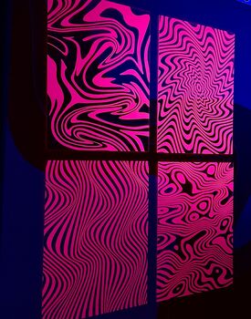 Psychedelic Swirl Uv Glow Clear Acrylic Vinyl Decor, 5 of 5