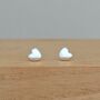 Sterling Silver Heart Stud Earrings, thumbnail 1 of 2