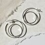 Sterling Silver Ombre Hoops, thumbnail 3 of 6