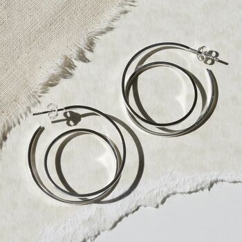 Sterling Silver Ombre Hoops, 3 of 6