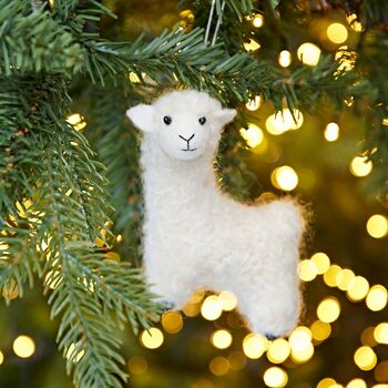 Felt Alpaca Christmas Decoration, 3 of 3