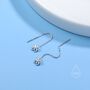Sterling Silver Tiny Flower Ear Threaders, thumbnail 5 of 9