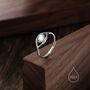 Sterling Silver Moonstone Eye Adjustable Ring, thumbnail 1 of 10
