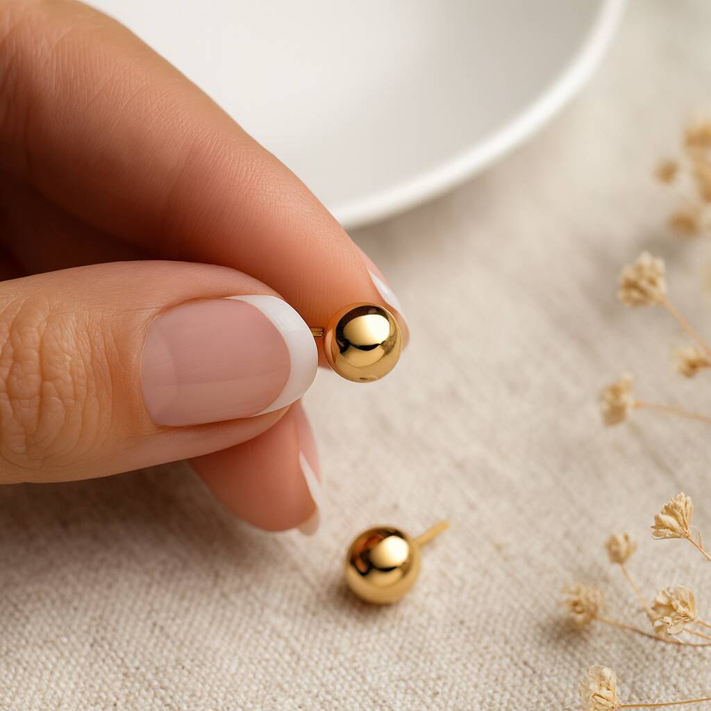 9ct Gold Ball Stud Earrings – 6mm, 1 of 10