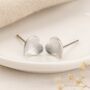 Sterling Silver Textured Heart Stud Earrings – 7mm, thumbnail 1 of 7