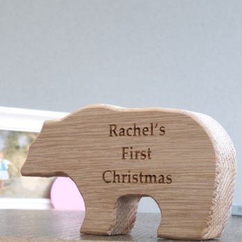 personalised first christmas bear