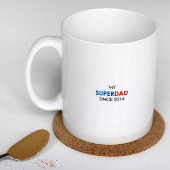 Personalised My Superdad. Father's Day Personalised Mug, 4 of 5
