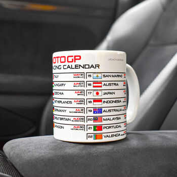 Moto 2026 Gp Season Racing Calendar Mug White Edition, 2 of 7